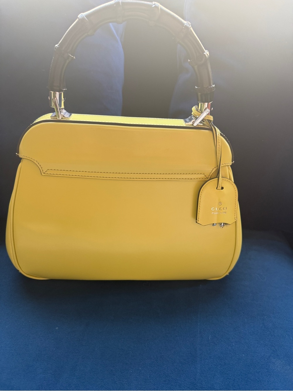 Authentic Gucci Yellow Lady Lock Bamboo-Handle Purse, excellent condition - Picture 3 of 7